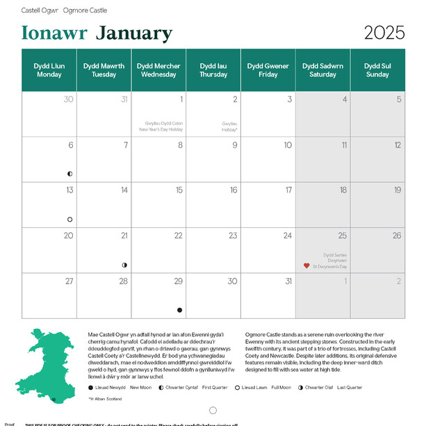 Cadw Calendar 2025